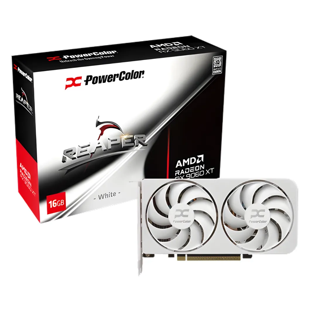 Placa De Video Powercolor Reaper White Amd Radeon Rx 9060 Xt 16gb  White