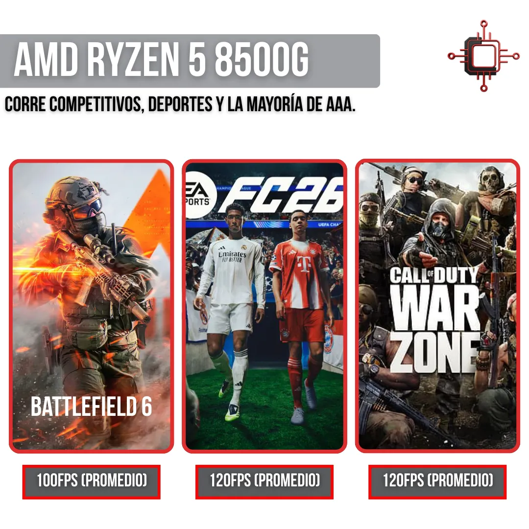 Noxi Gaming Pc Amd Ryzen 5 8500g | 16 Gb | 480 Gb