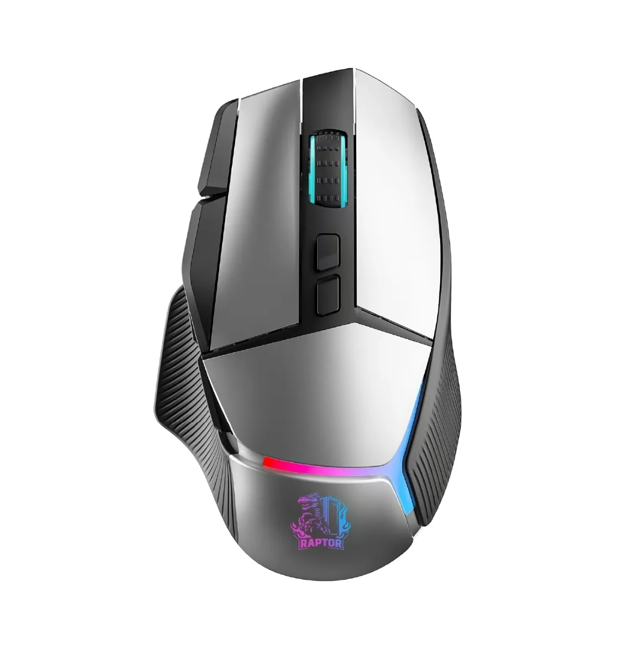 Mouse Gamer Raptor Storm Grip Wireless 9 Botones 24000dpi Retroiluminado C-software