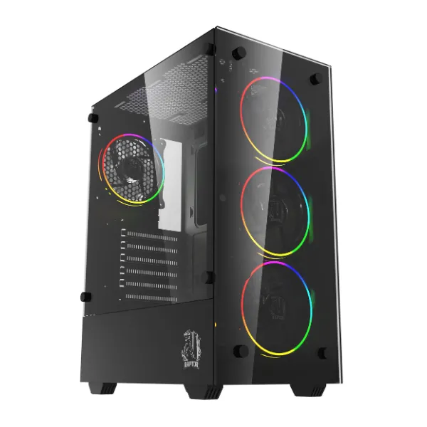 Gabinete Raptor Sentinel Tg Mid-tower Rgb Fan X4 W-button Control