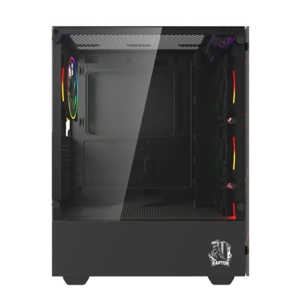 Gabinete Raptor Sentinel Tg Mid-tower Rgb Fan X4 W-button Control