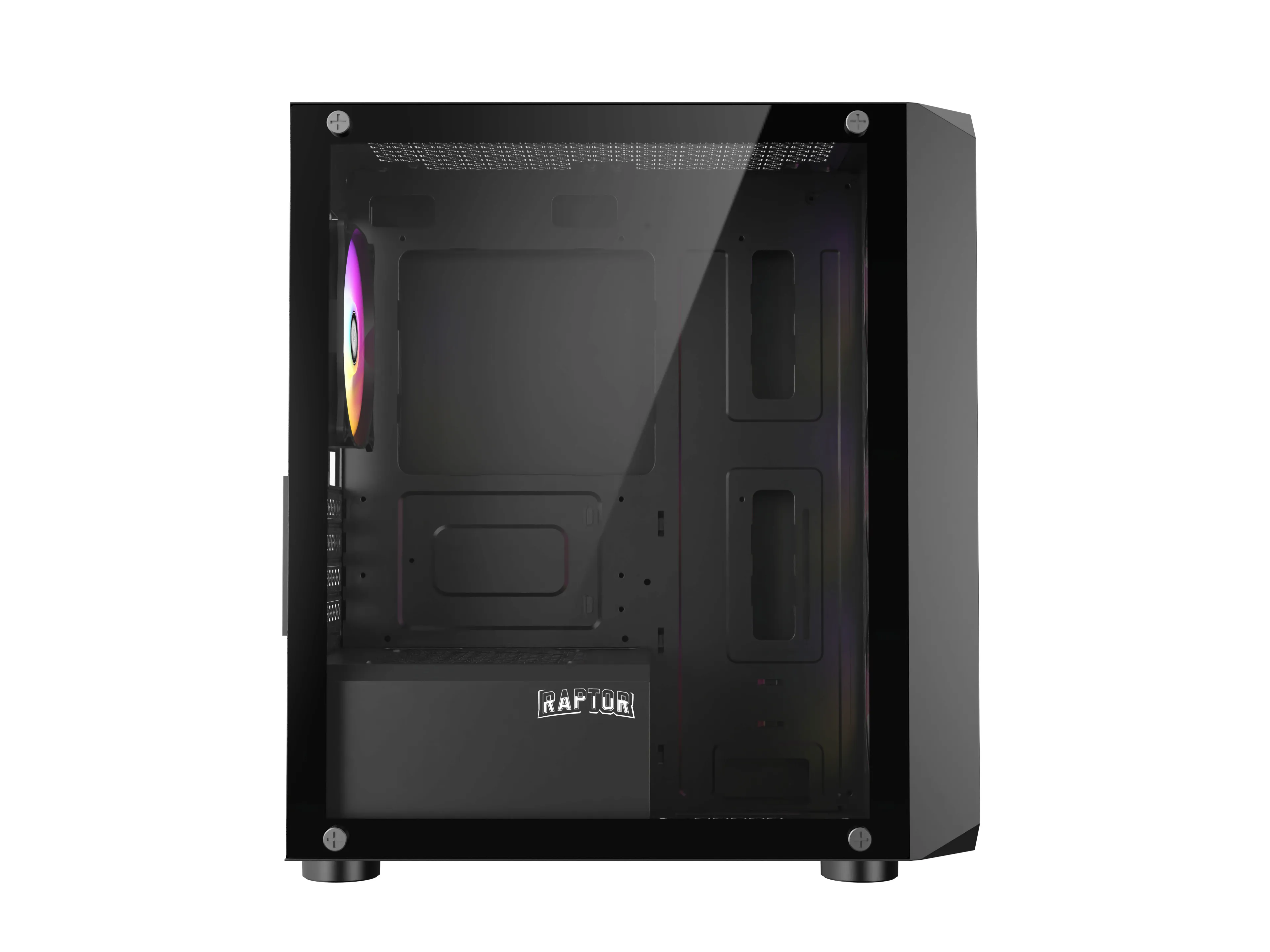 Gabinete Raptor Infinity Mesh Tg X2 Mid-tower Rgb Fan X4