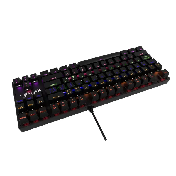 Teclado Gamer Raptor Fireclaw M87 Mecanico Retroiluminado Switch Red Outemu White