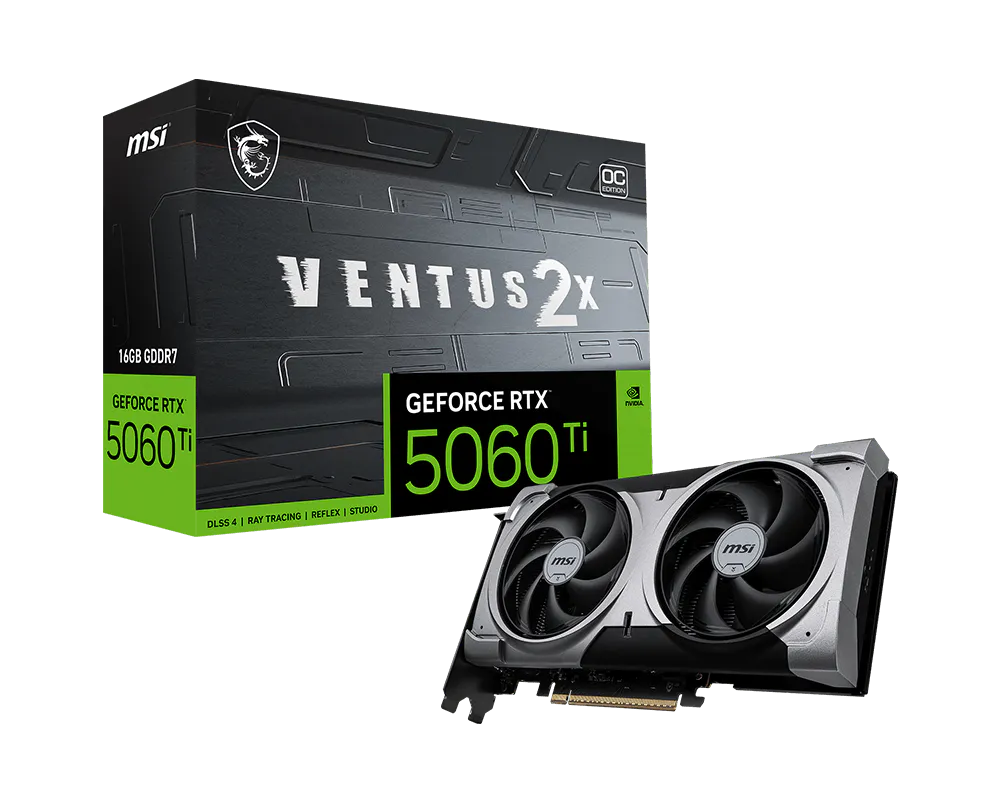 Placa De Video Msi Geforce Rtx™ 5060 Ti 16gb Shadow 2x Oc Plus