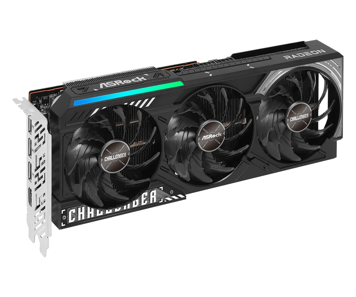 Placa De Video Asrock 9070xt Challenger 16gb 3x
