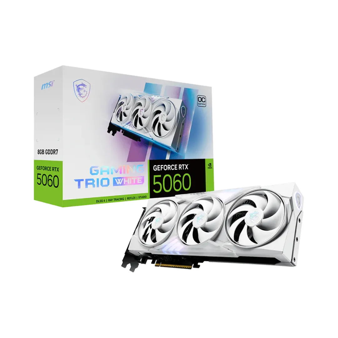 Placa De Video Msi Gaming Trio Oc Rtx 5060 8gb White
