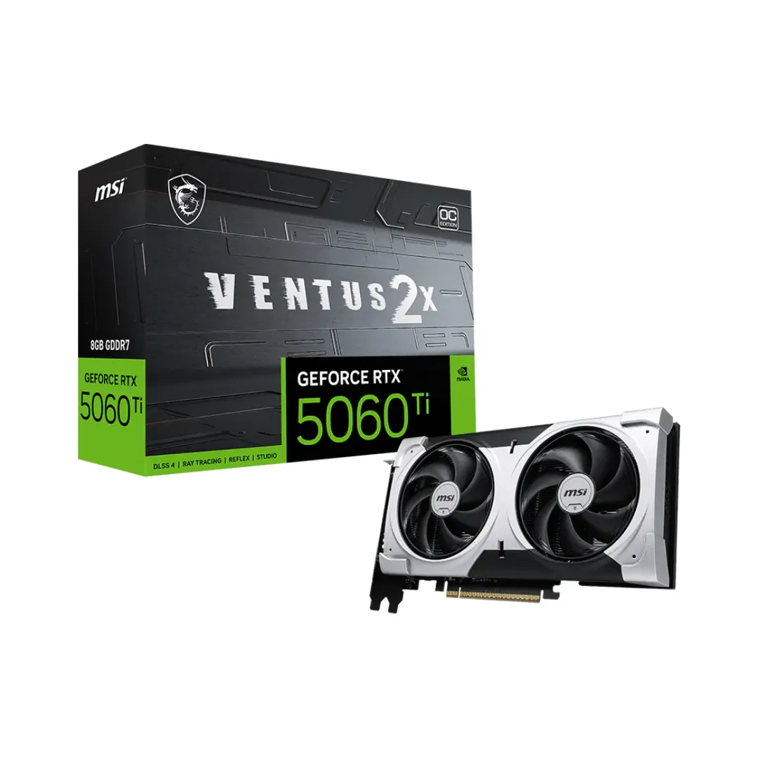 Placa De Video Msi Ventus 2x Oc Plus Rtx 5060 Ti 8gb White