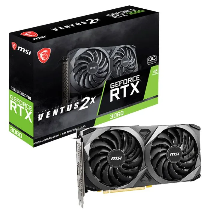 OUTLET PLACA DE VIDEO MSI RTX 3060 12GB VENTUS 2X OC