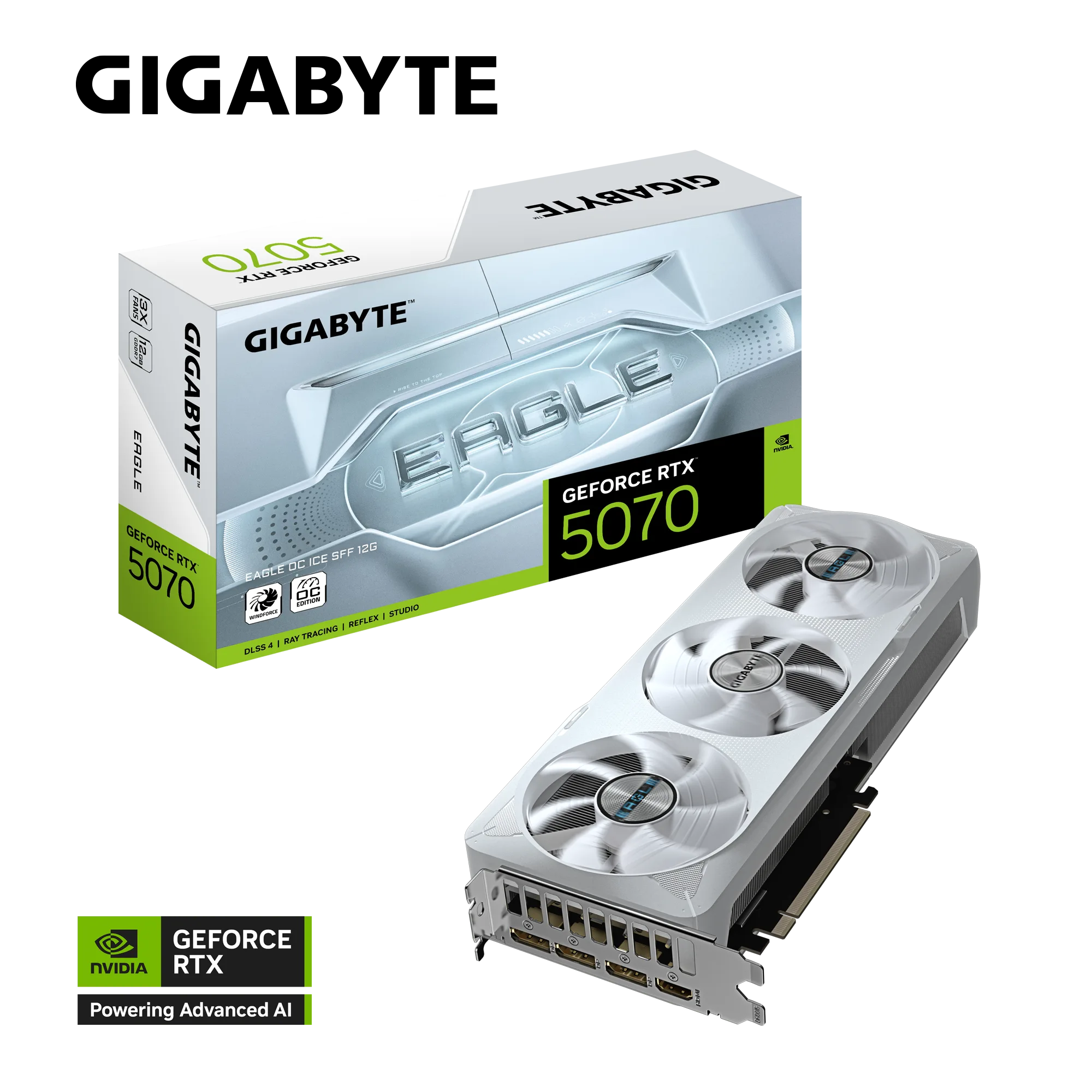 PLACA DE VIDEO GIGABYTE RTX 5070 EAGLE OC ICE 12GB (WHITE)
