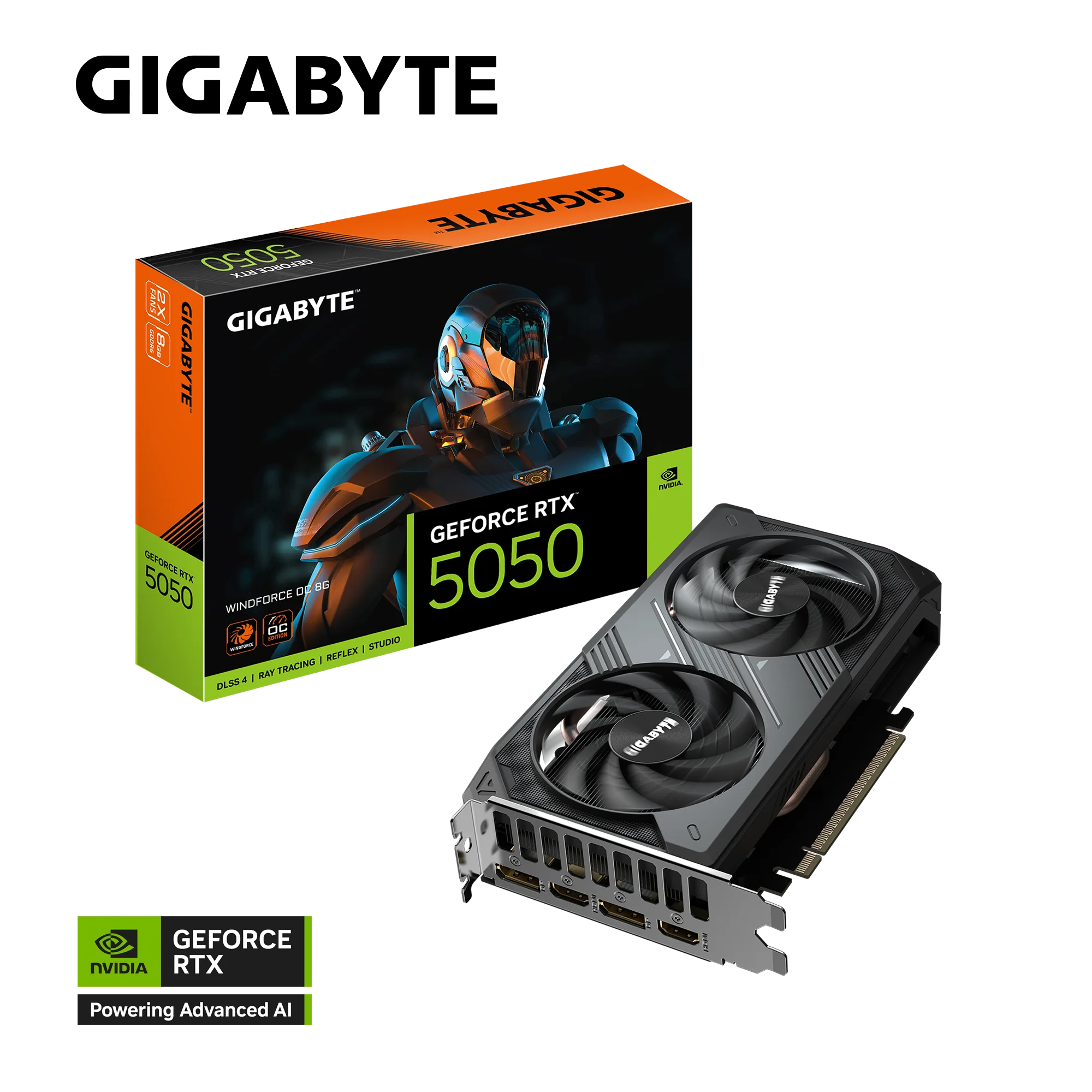 PLACA DE VIDEO GIGABYTE GF RTX 5050 WF OC 8GB