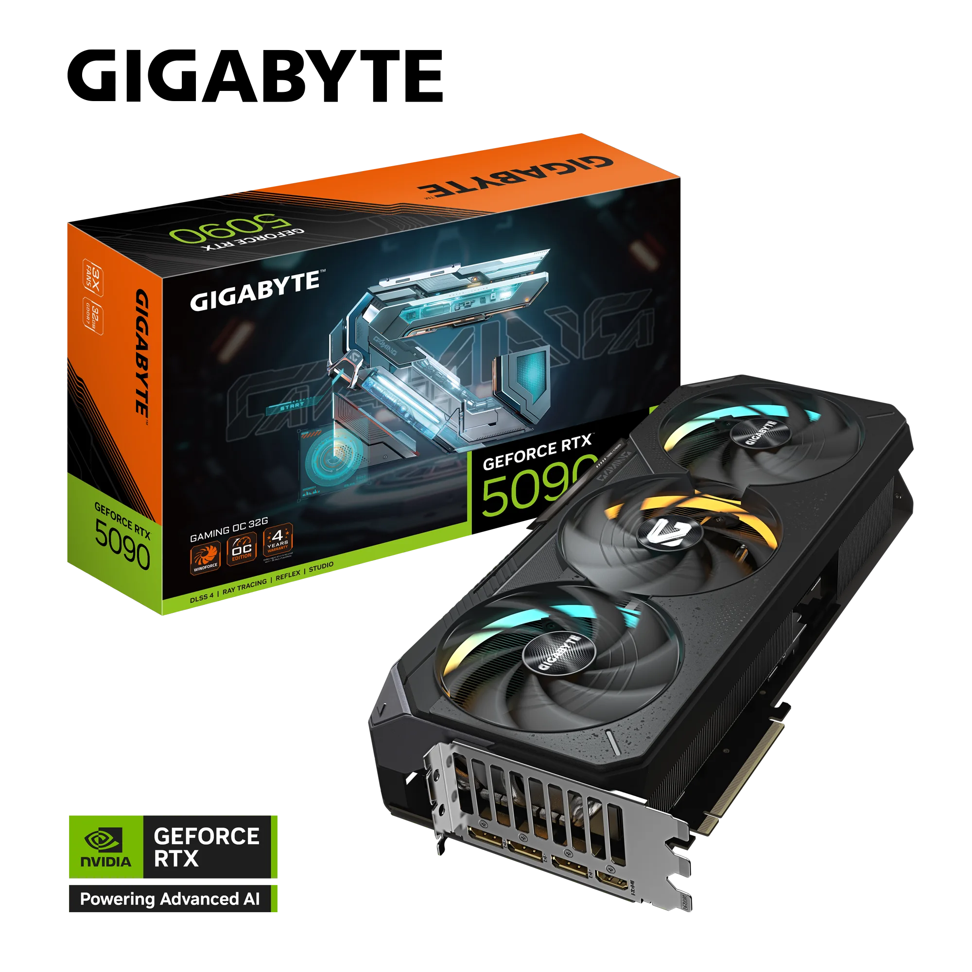 PLACA DE VIDEO GIGABYTE GEFORCE RTX 5090 GAMING OC 32GB GDDR7