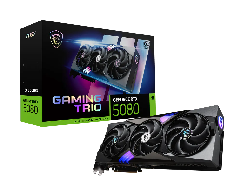 PLACA DE VIDEO MSI RTX 5080 GAMING TRIO 16GB OC