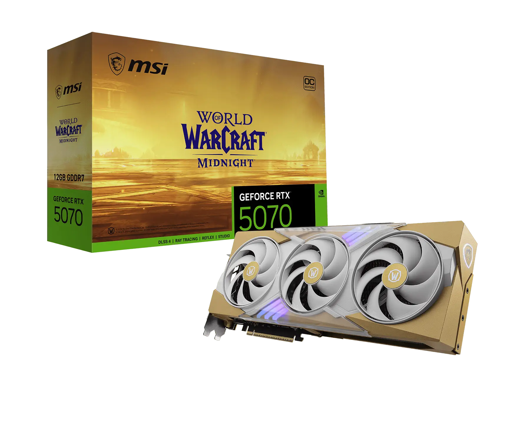 PLACA DE VIDEO MSI RTX 5070 WORLD OF WARCRAFT 12GB OC