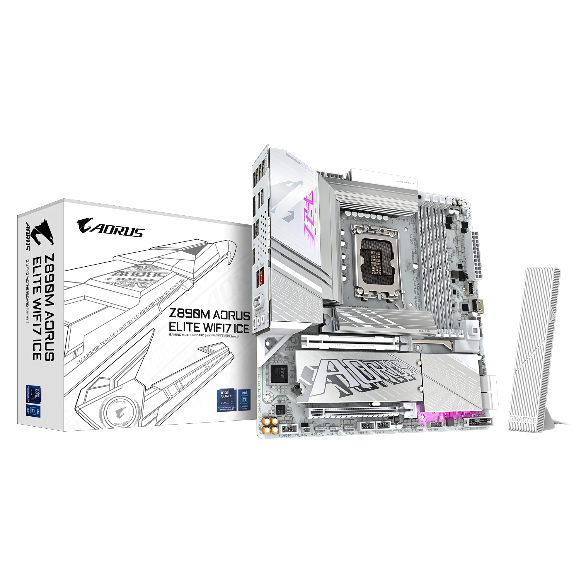 MOTHER GIGABYTE Z890M AORUS ELITE WIFI7 ICE LGA1851