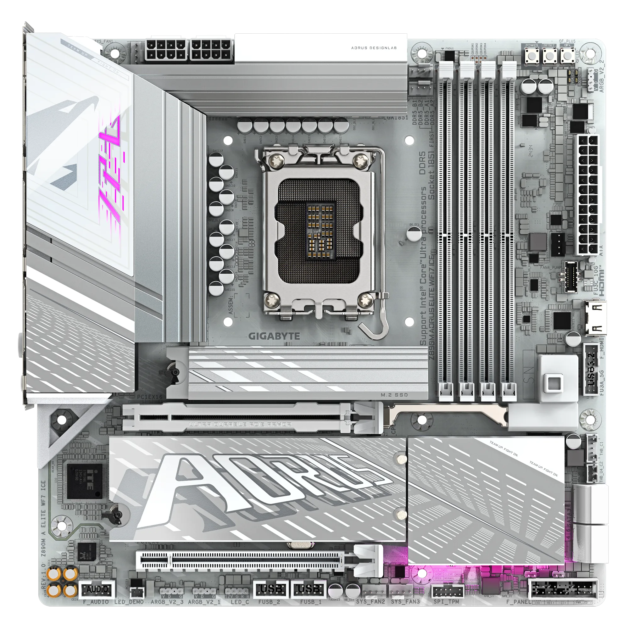 MOTHER GIGABYTE Z890M AORUS ELITE WIFI7 ICE LGA1851