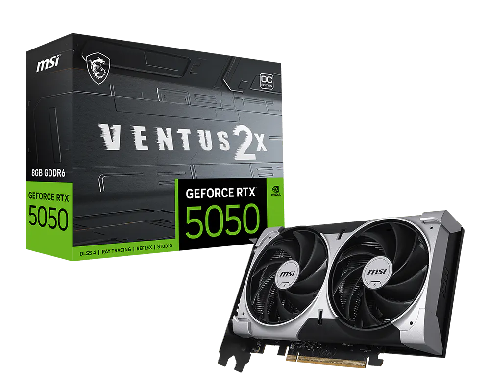 PLACA DE VIDEO MSI RTX 5050 VENTUS 2X 8GB OC