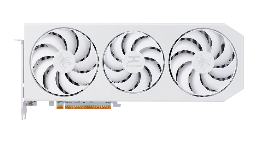 Placa Powercolor Hellhound Spectral White  Amd Radeon  Rx 9070 Xt 16gb Gddr6