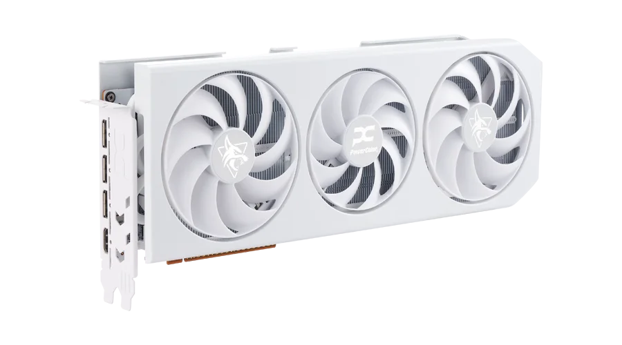 Placa Powercolor Hellhound Spectral White  Amd Radeon  Rx 9070 Xt 16gb Gddr6