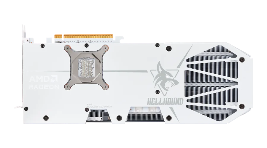 Placa Powercolor Hellhound Spectral White  Amd Radeon  Rx 9070 Xt 16gb Gddr6
