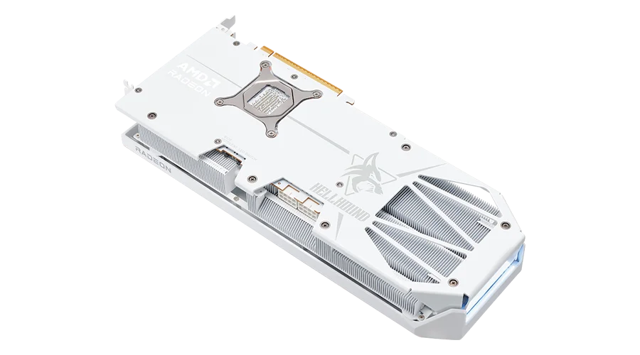 Placa Powercolor Hellhound Spectral White  Amd Radeon  Rx 9070 Xt 16gb Gddr6