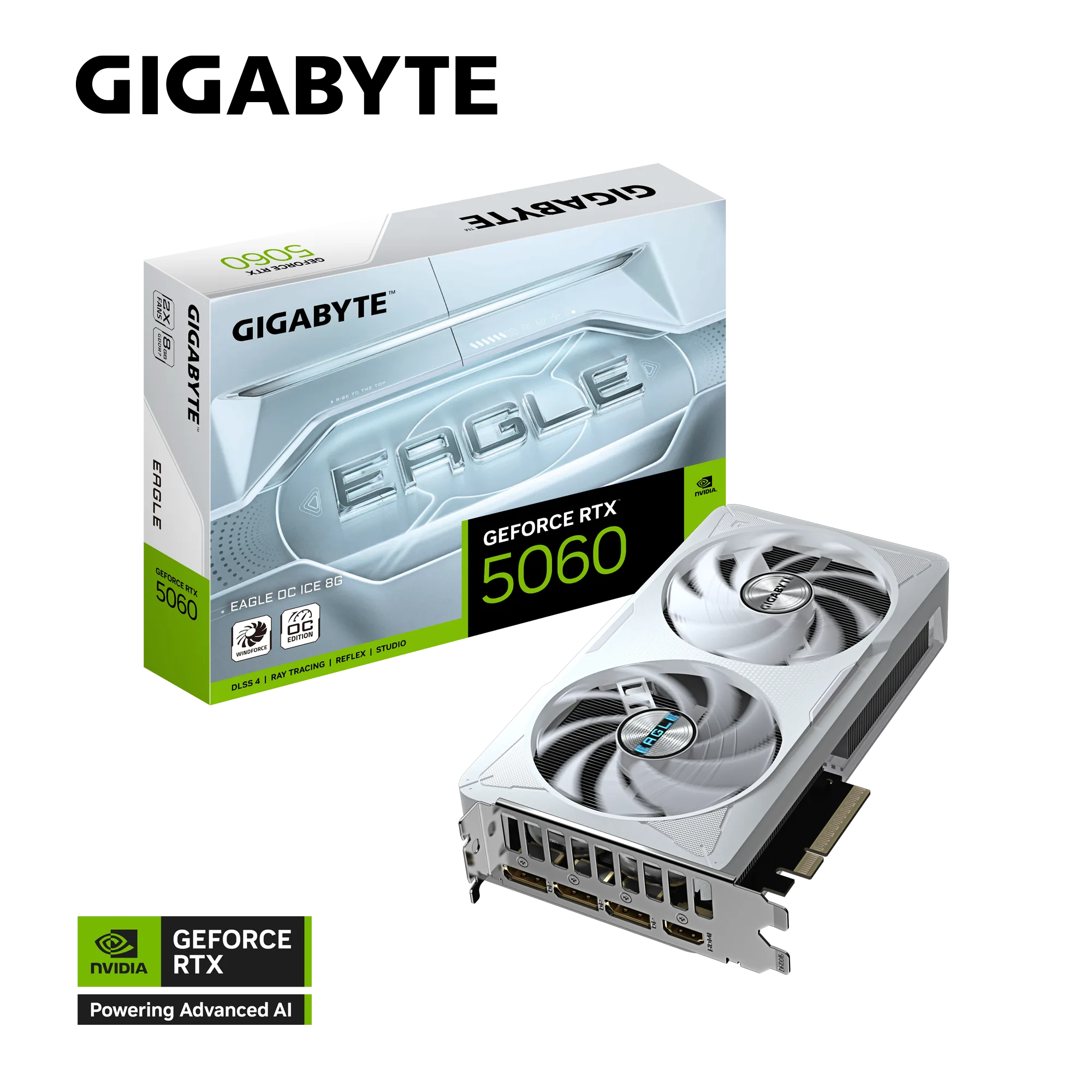 PLACA DE VIDEO GIGABYTE RTX 5060 EAGLE ICE 8GB OC