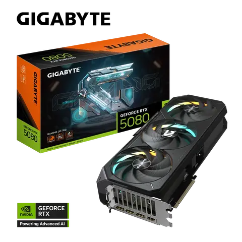 PLACA DE VIDEO GIGABYTE RTX 5080 GAMING 16GB OC GDDR7