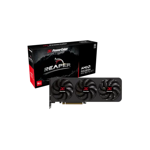 Placa De Video Powercolor Reaper Amd Radeon Rx 9070 Xt 16gb Gddr6