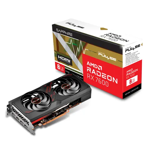 Placa De Video Sapphire Pulse Rx 7600 Oc 8gb