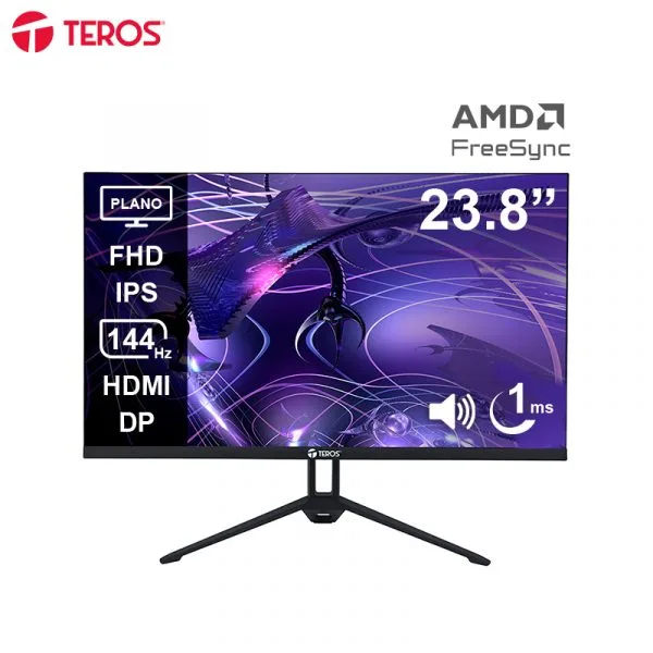 Monitor Teros Te-2417s Gaming 23.8 Plano Ips Fhd 144hz 1ms