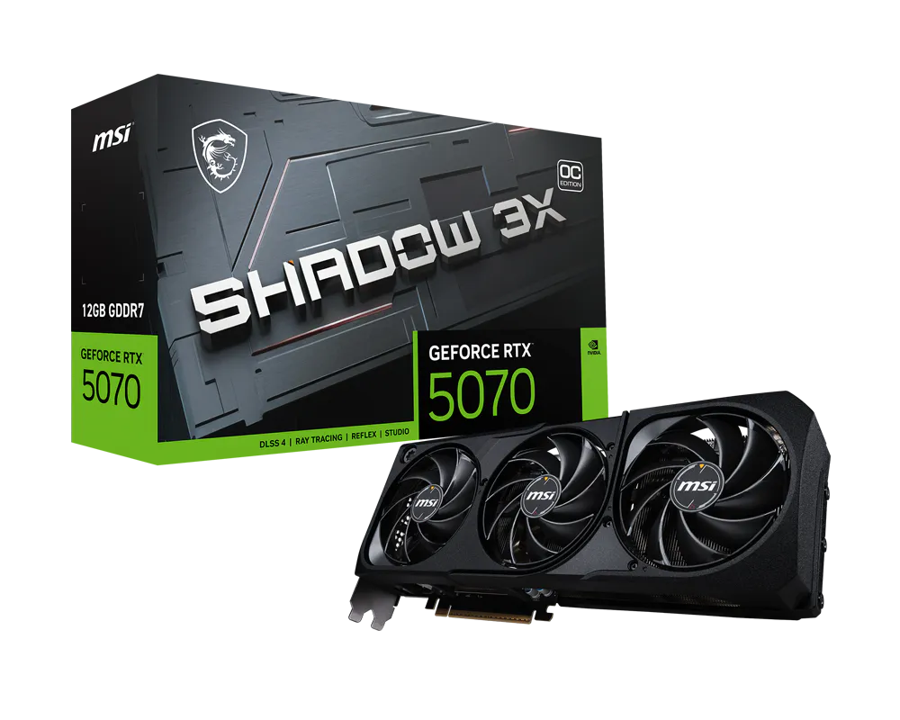 Placa Msi Nvidia Geforce Rtx 5070 12g Shadow 3x Oc