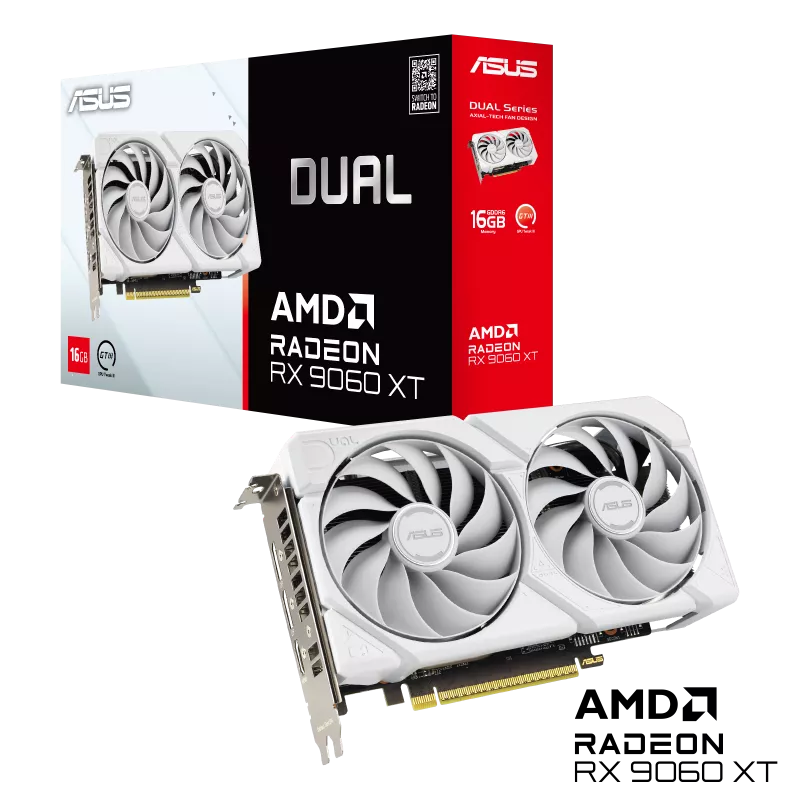 Placa De Video Asus Dual Rx9060xt 16gb White
