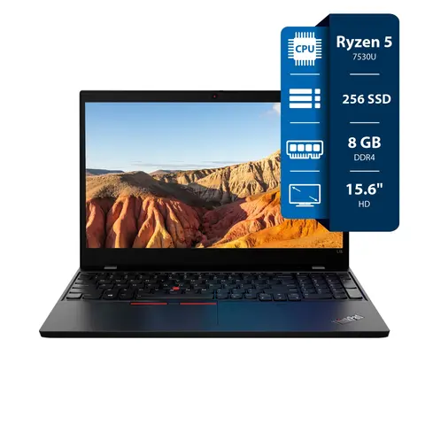 Notebook Lenovo ThinkPad L15 - Ryzen 5 7530U - 8GB - 256GB SSD - 15.6