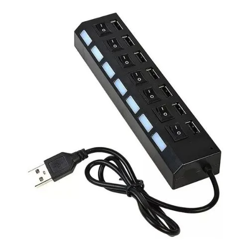 HUB USB MULTIPLICADOR 7 PUERTOS USB 2.0