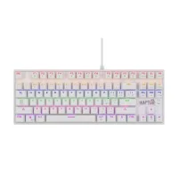 TECLADO MECANICO RAPTOR FIRECLAW M87 WHITE SWITCH RED