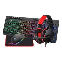 KIT GAMER HAVIT MOUSE TECLADO AURICULAR MOUSEPAD KB907CM-SP