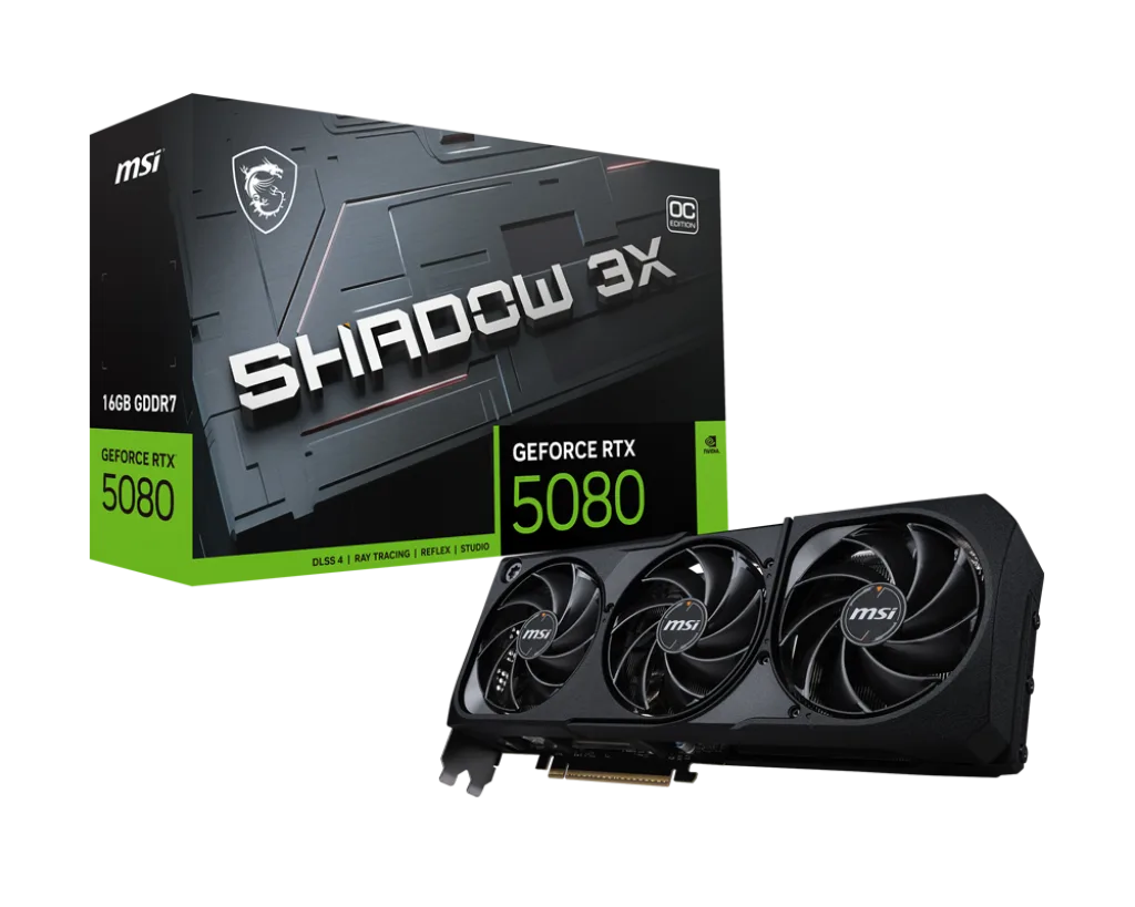 Placa de Video MSI GeForce RTX 5080 SHADOW 16GB OC