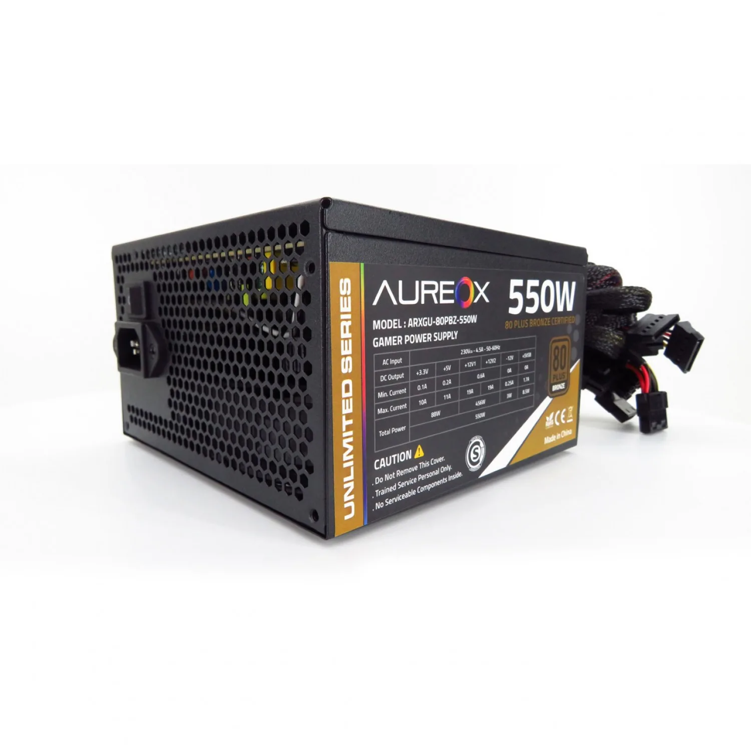 Fuente Gamer Aureox 550w 80+ Bronze