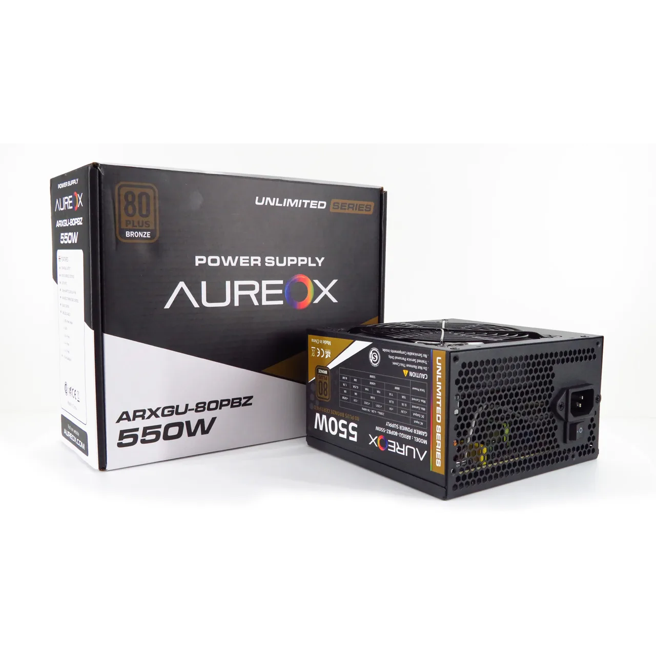 Fuente Gamer Aureox 550w 80+ Bronze