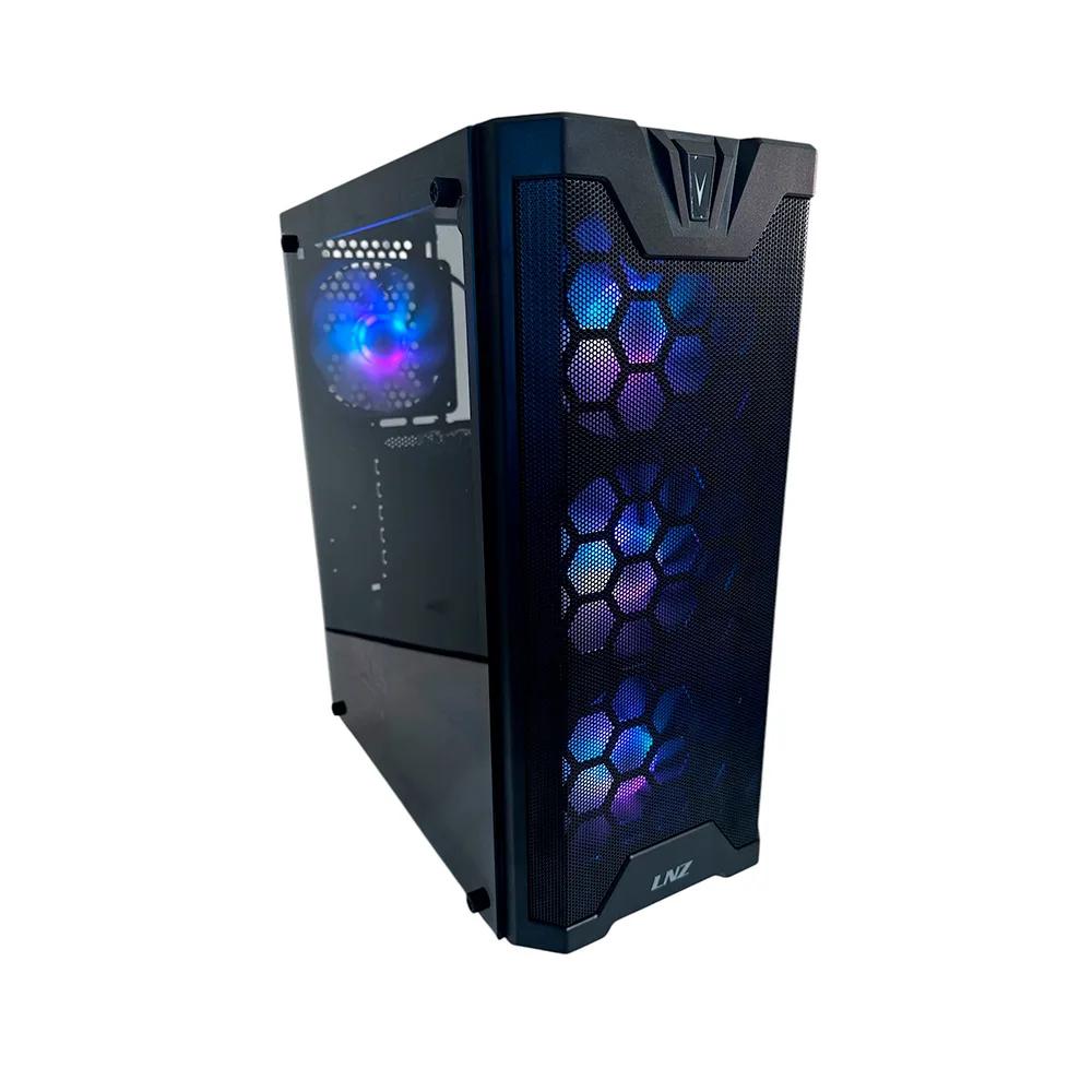 Gabinete Gamer LNZ Y11 X4 FAN ARGB BLACK