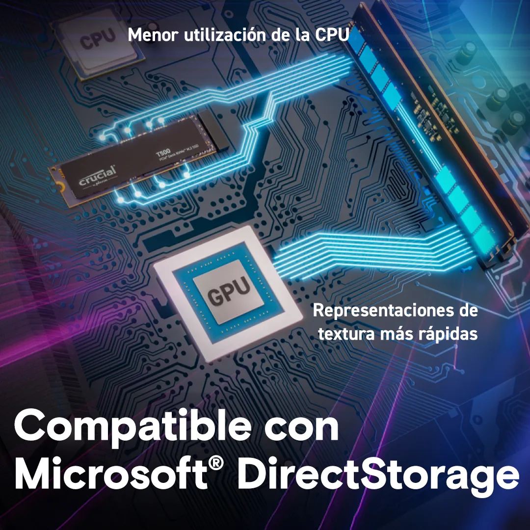 Disco SSD NVMe Crucial 500Gb T500 Gen 4