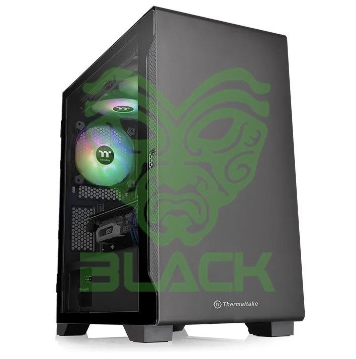 GABINETE TT S100 MID-TOWER TG FAN X1 BLACK