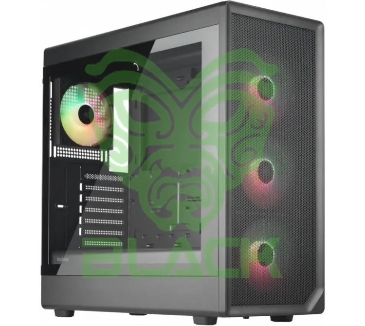 GABINETE 1ST PLAYER AU8E BLACK 4X120MM ARGB FANS VIDRIO TEMPLADO