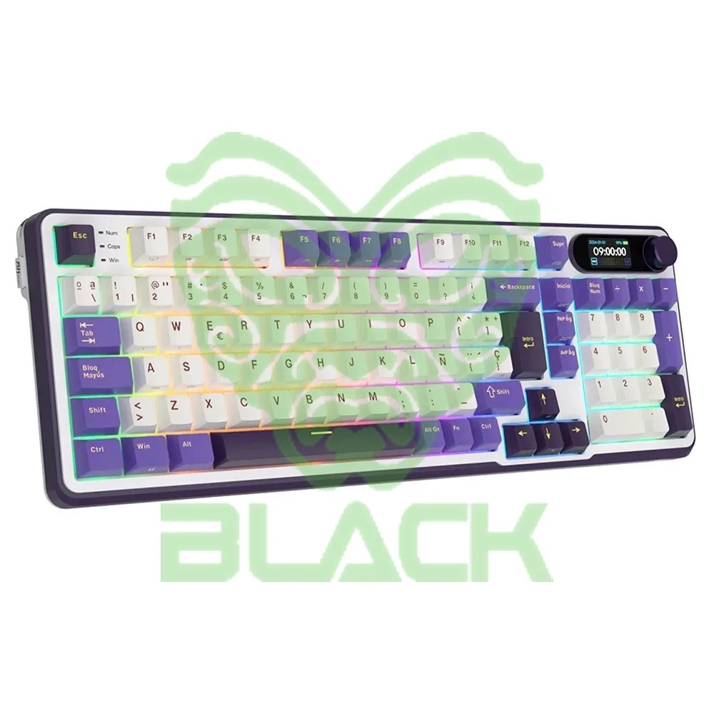 Teclado Royal Kludge Rks98 Wireless Blackberry Switch Chartreuse 96%