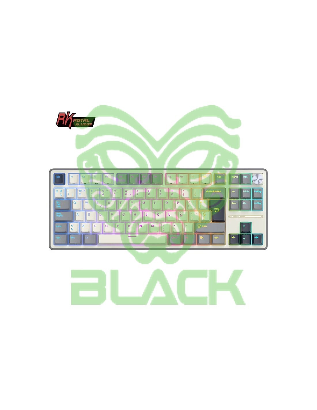 Teclado Royal Kludge Rkm20 Phantom Switch Violet Numpad