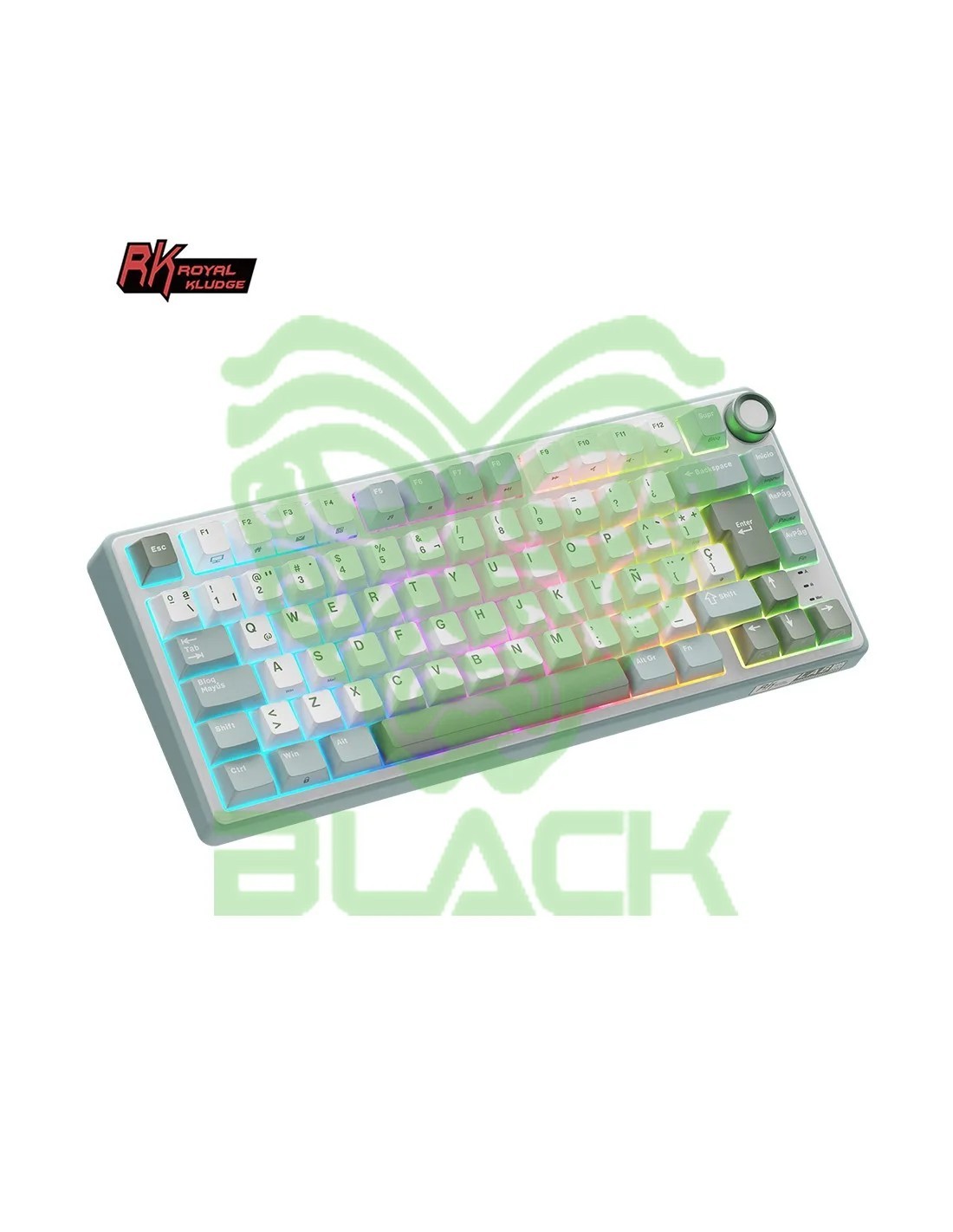 Teclado Royal Kludge Rkr75 Skycyan Switch Brown 75%