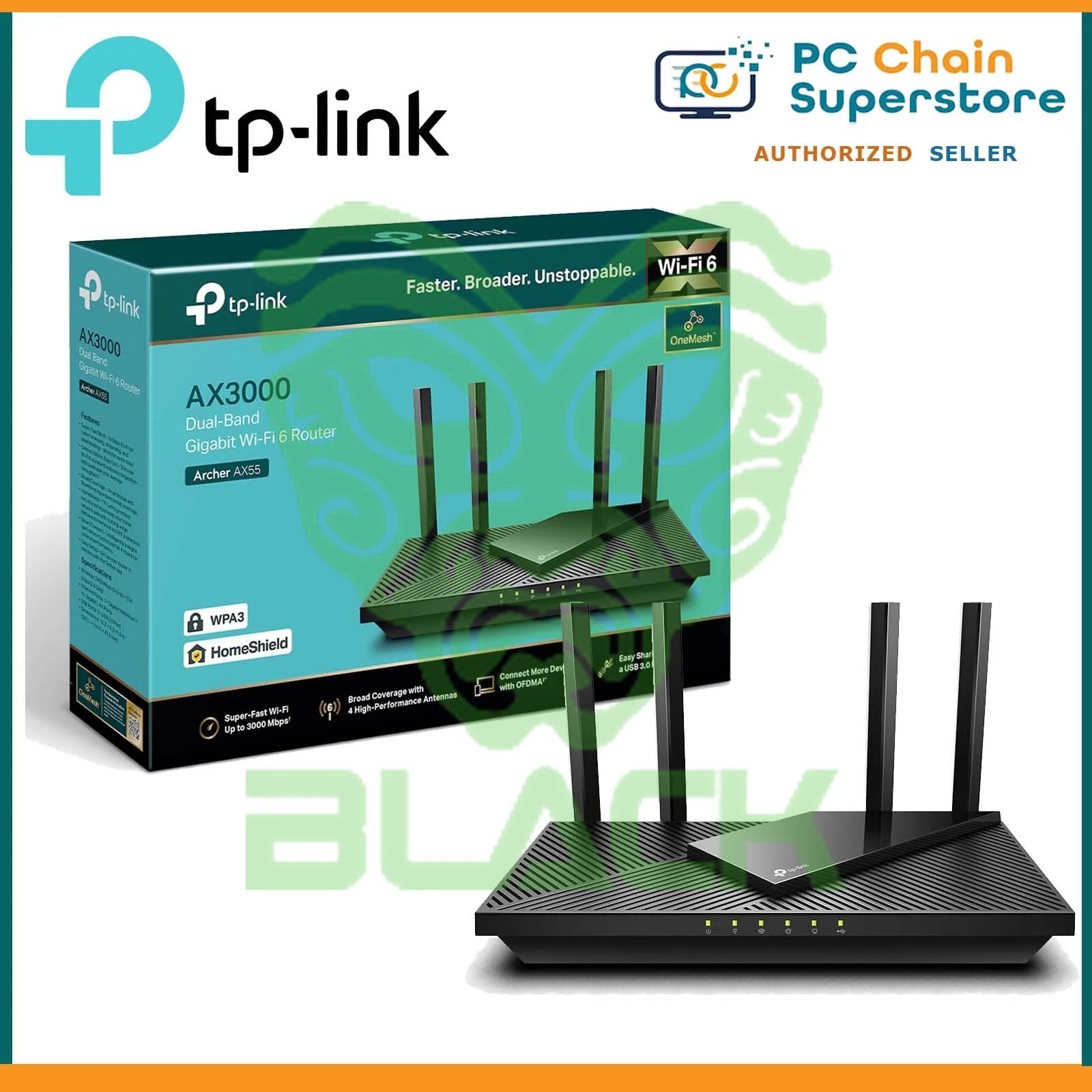 ROUTER 4P TP-LINK ARCHER AX55 AX3000 WIFI 6