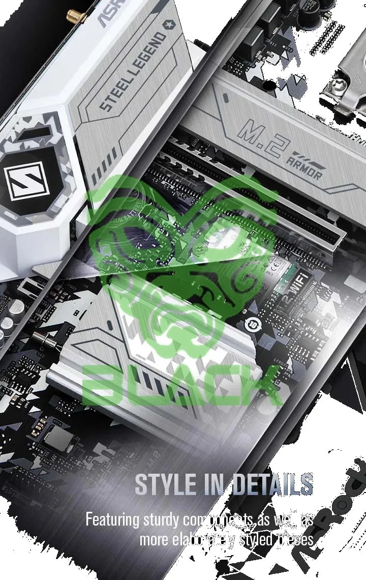 MOTHER ASROCK B760M STEEL LEGEND WIFI LGA1700 DDR5 WHITE BOX 90-MXBL70-A0UAYAZ