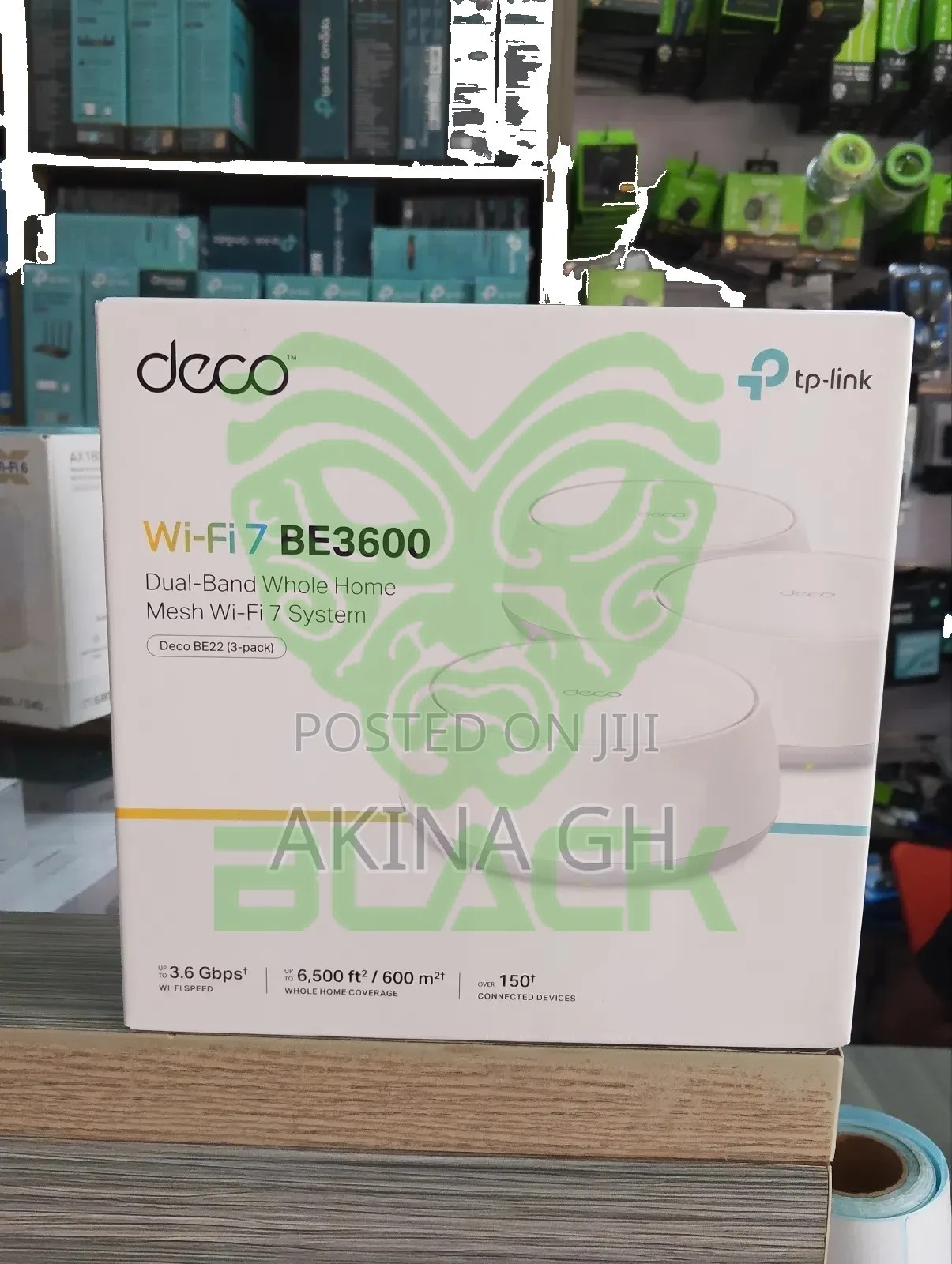 ROUTER MESH TP-LINK DECO BE22 BE3600 WIFI 7 DUAL BAND LOW LATENCY PACK 3