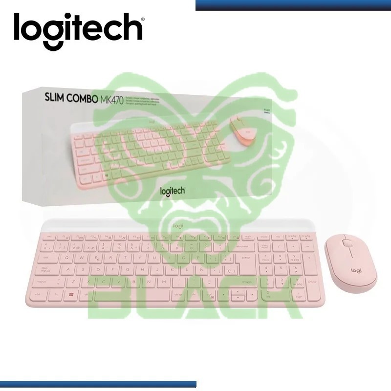 COMBO LOGITECH SLIM TECLADO Y MOUSE MK470 ROSA