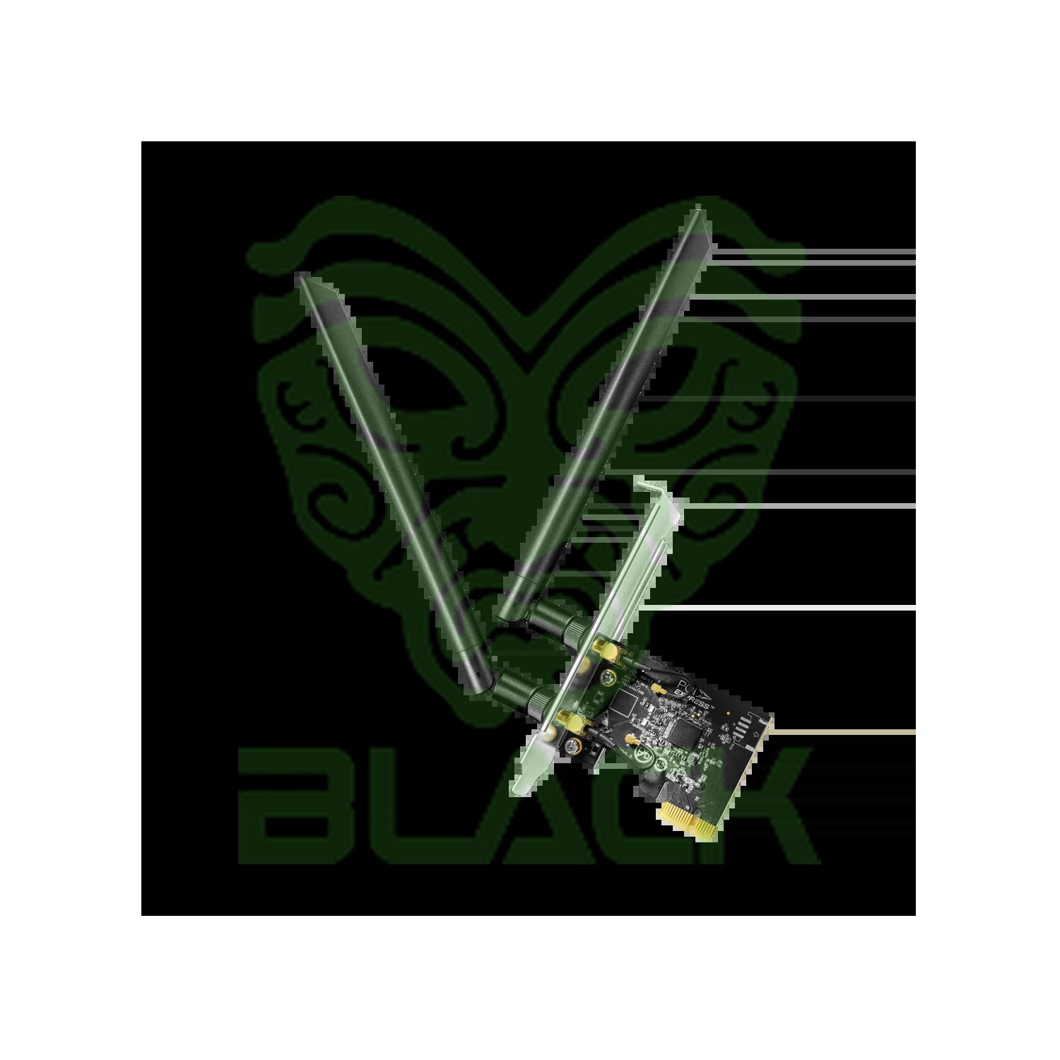 PLACA DE RED CUDY PCI-E AC1300 WIFI 5